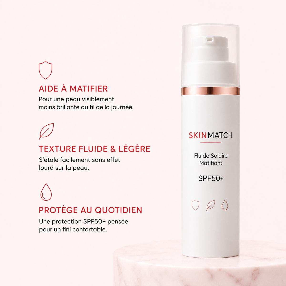 Fluide Solaire Matifiant SPF50+