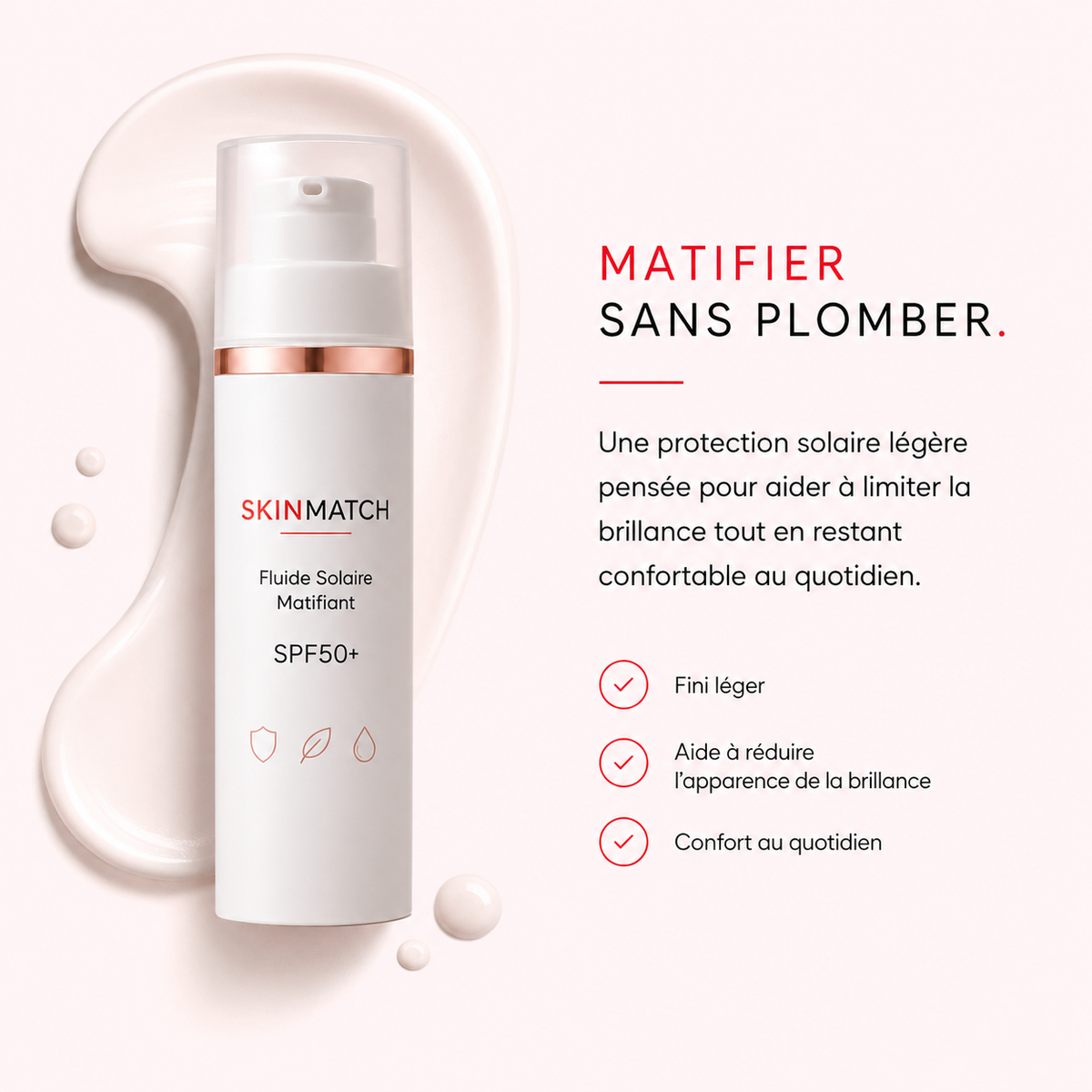 Fluide Solaire Matifiant SPF50+