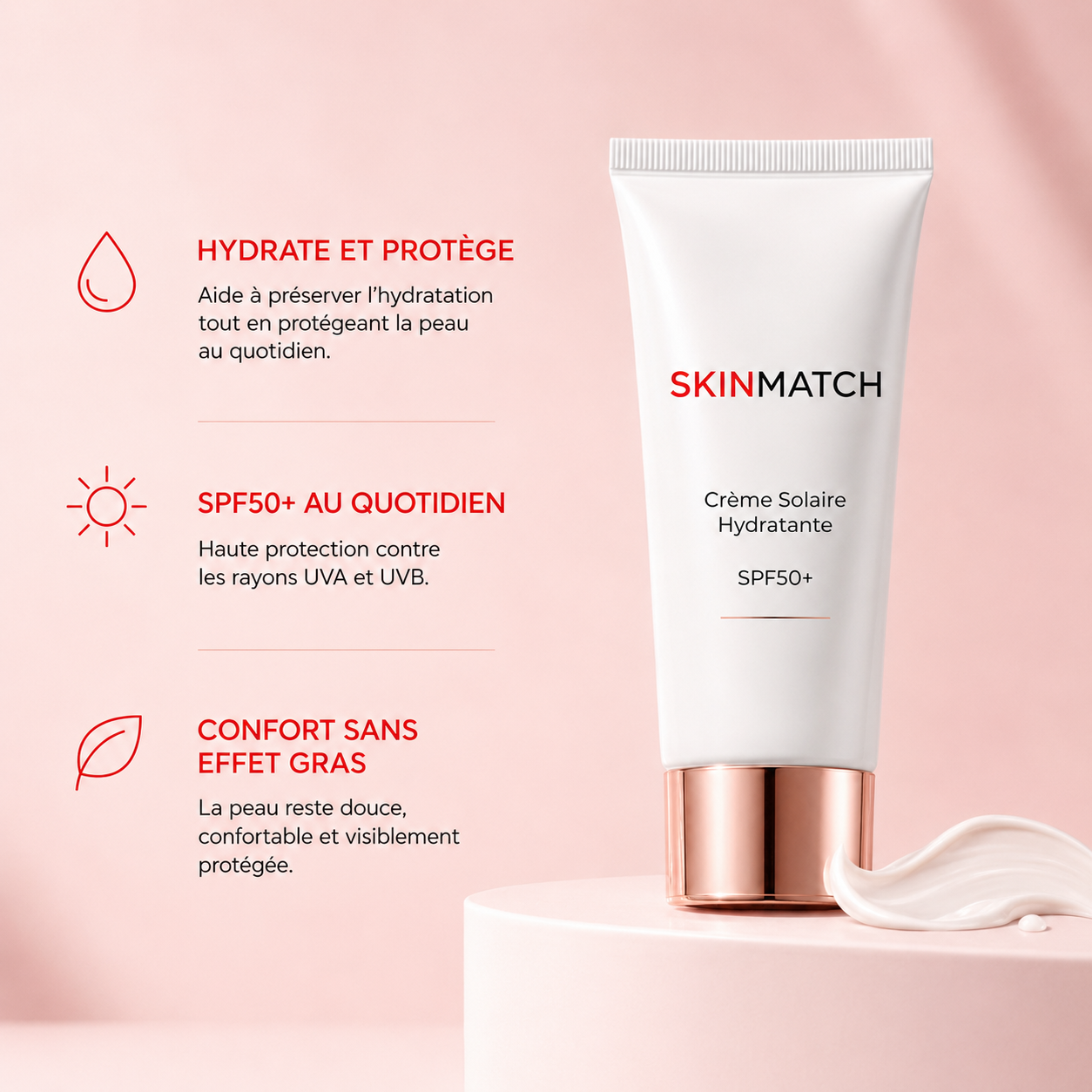 Crème Solaire Hydratante SPF50+