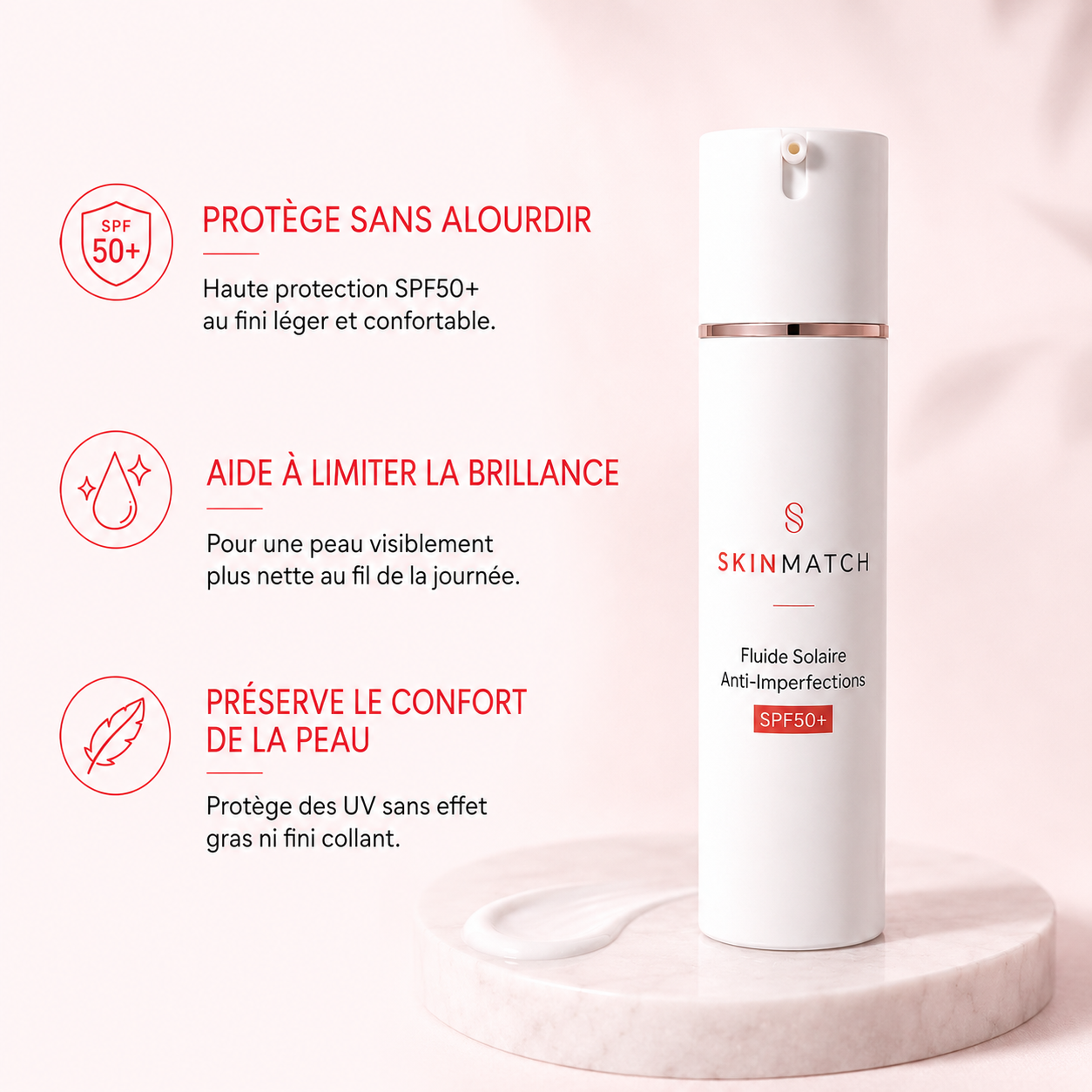 Fluide Solaire Anti-Imperfections SPF50+