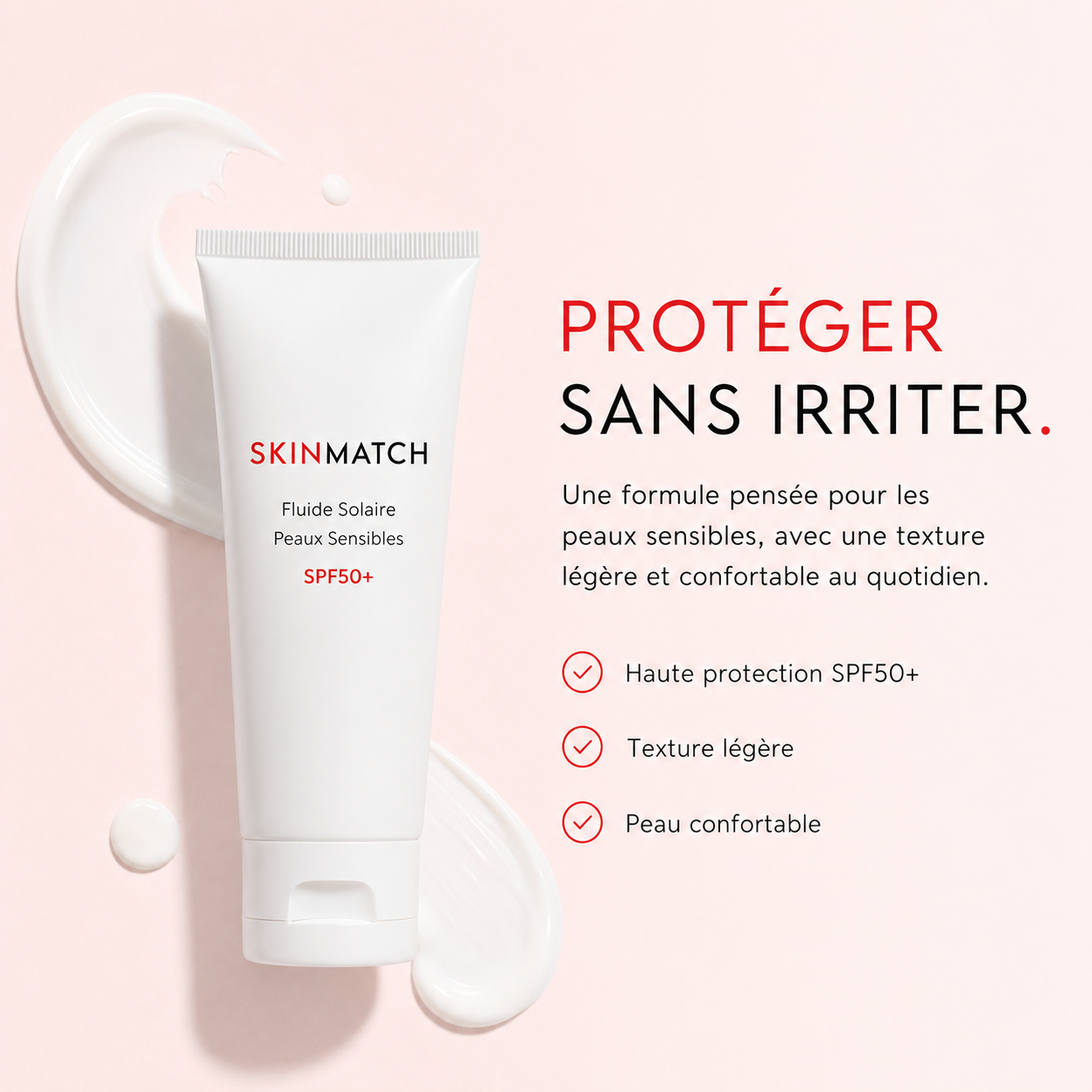 Fluide Solaire Peaux Sensibles SPF50+