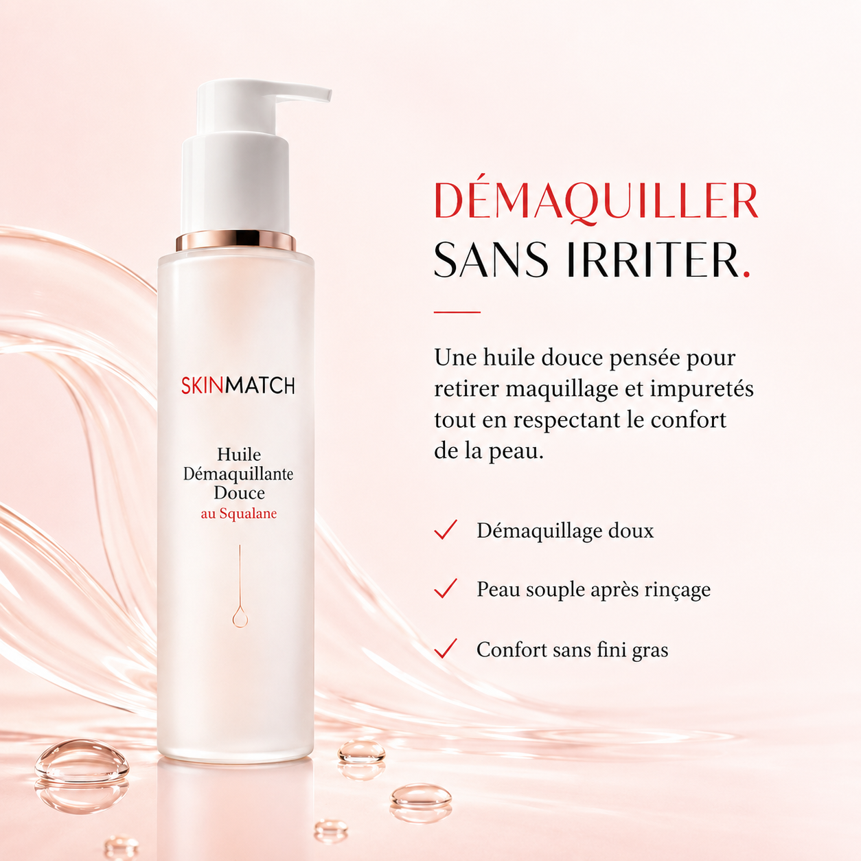 Huile Démaquillante Douce au Squalane