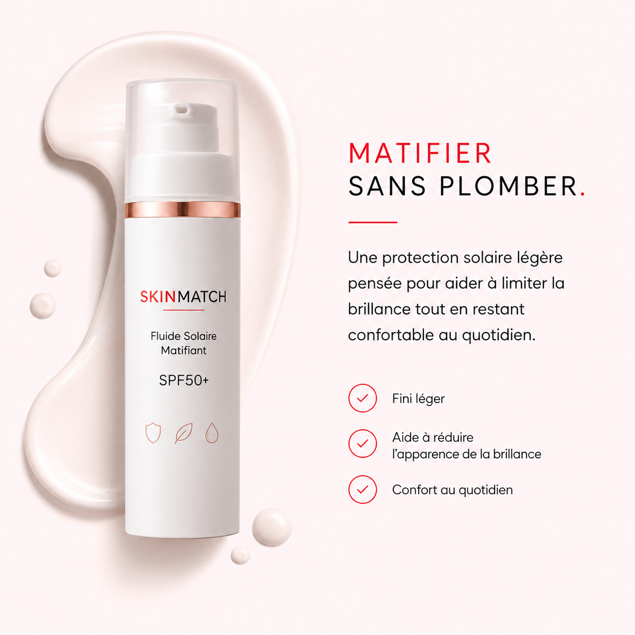 Fluide Solaire Matifiant SPF50+