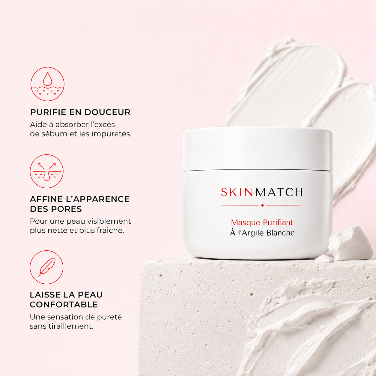 Masque Purifiant à l’Argile Blanche